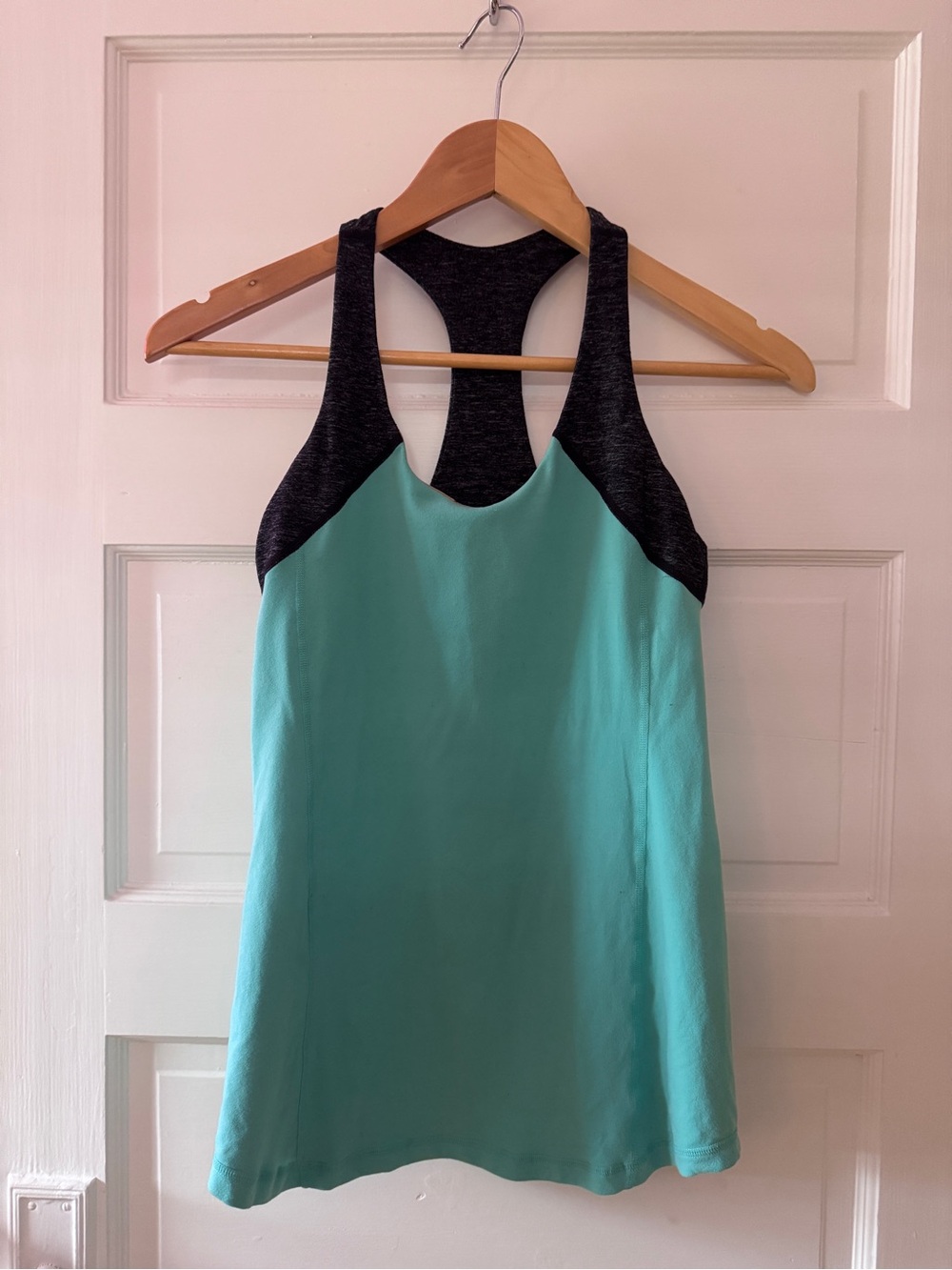 Lululemon Aqua Tank with Charcoal Racerback